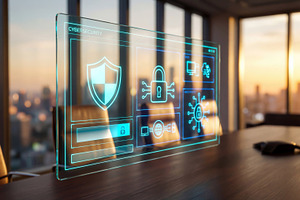 Digital cybersecurity interface, a Technology Photo by Shootdiem