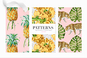Jungle, Luxurious Cliparts & more!, a Pattern Graphic by Pink Linen (Thumbnail 8 of 11)