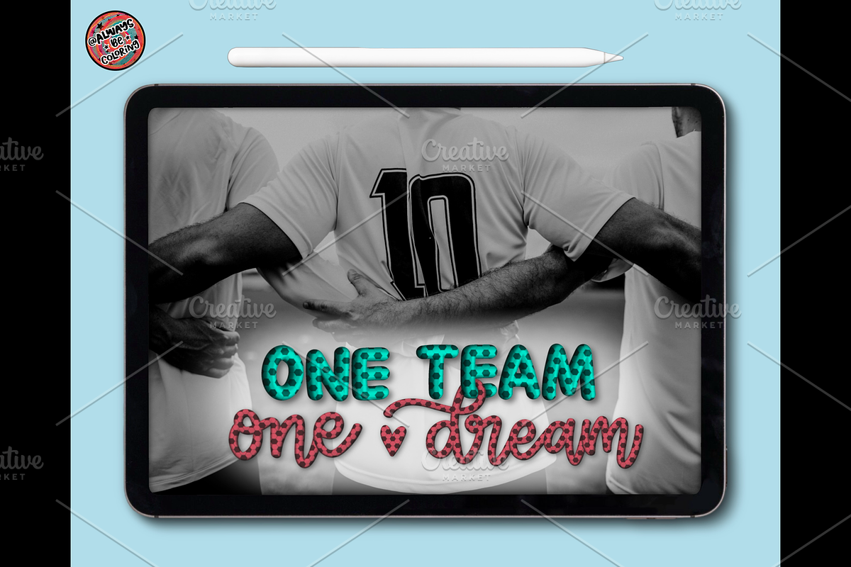 Procreate 3D Soccer Lettering Set, a Brush Add-On by AlwaysBeColoring (Photo 13 of 14)