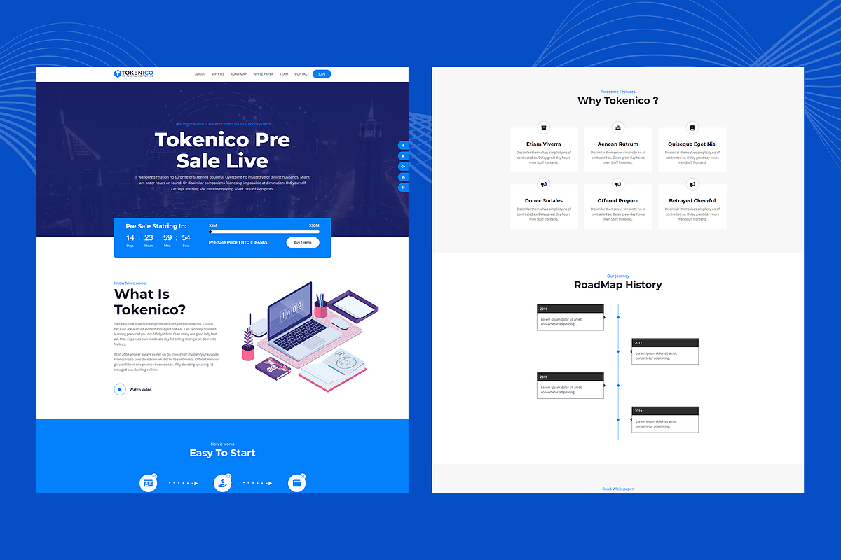 Tokenico-Token Offering HTMl Template