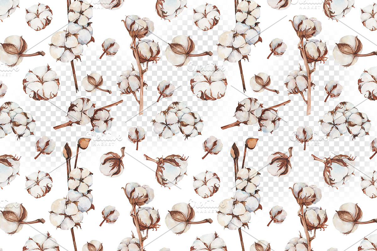 Watercolor Fluffy cotton, a Decorative Illustration by Re_Margarita_Art (Photo 6 of 7)