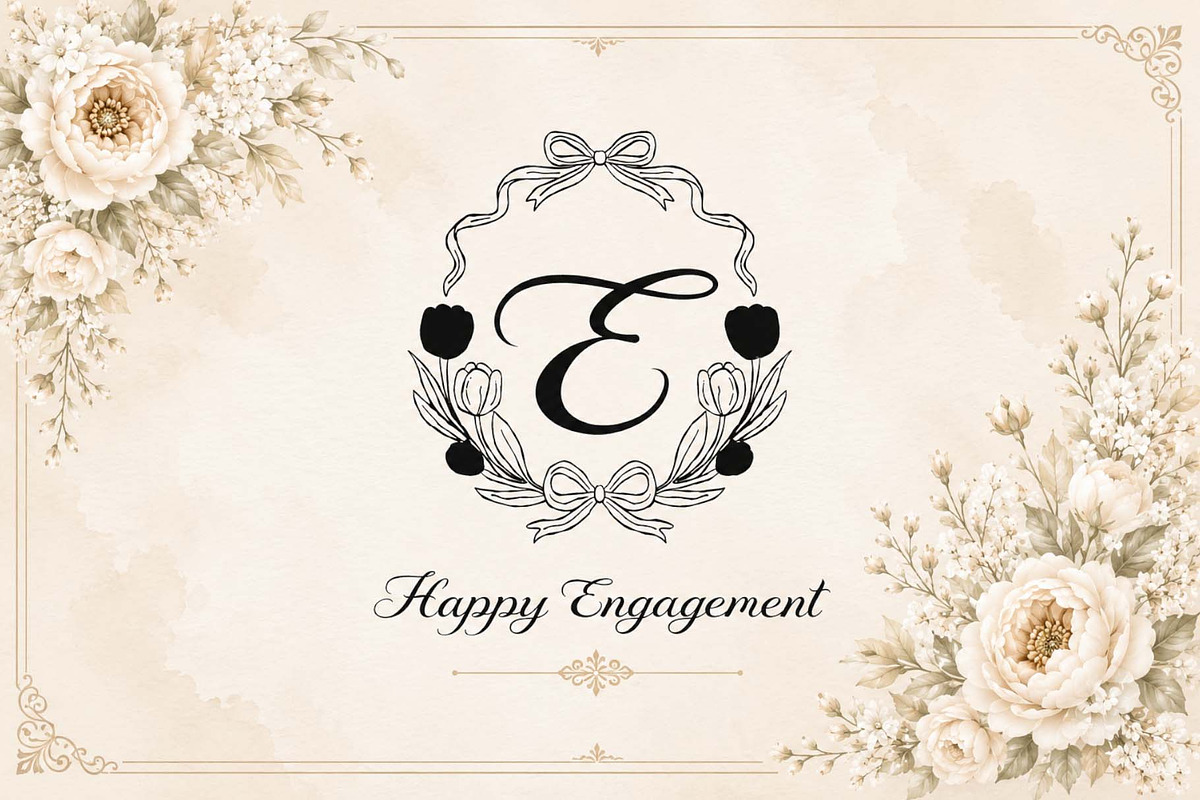 Savitri Flower Monogram, a Handwritten Font by Yoga Letter (Photo 3 of 6)