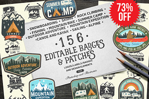 156 Editable Badges And Patches