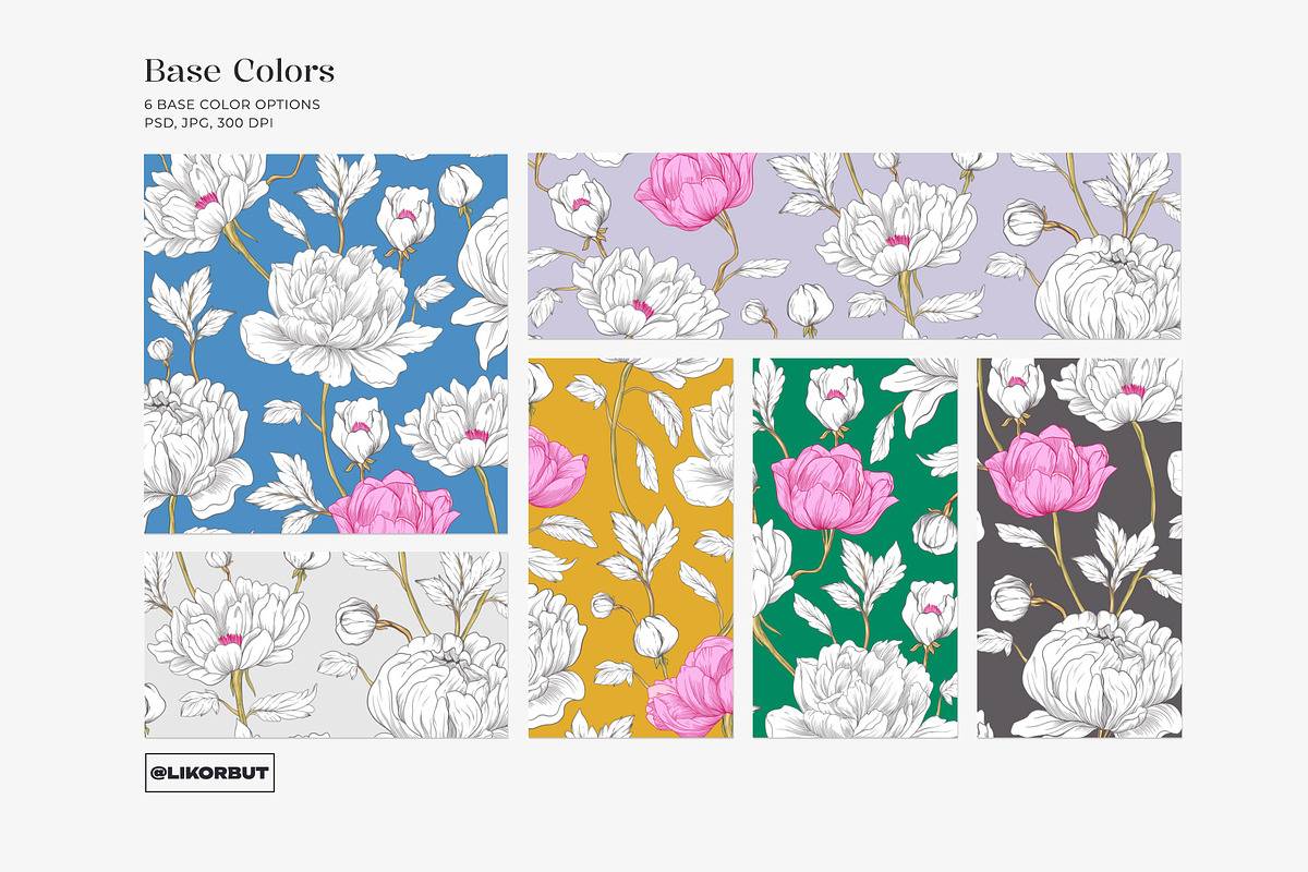 Elegant Bloom Luxury Pattern Design, a Pattern Graphic by likorbut (Photo 6 of 13)