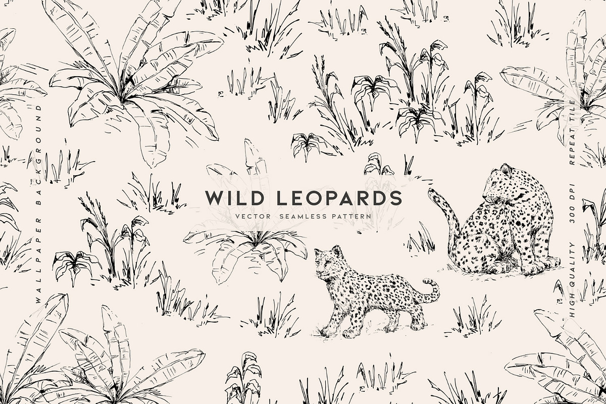 Wild Leopards, a Pattern Graphic by MalyskaStudio (Photo 1 of 15)