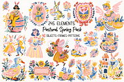 Whimsy Pastoral Spring & Easter Set, a Decorative Illustration by GiraffeCreative (Thumbnail 2 of 21)