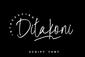 Ditakoni - Script Font