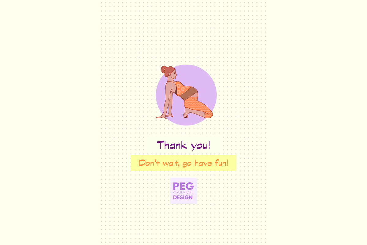 27 Prenatal Yoga Illustrations, a Person Illustration by Peg Design (Photo 11 of 11)