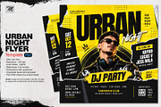 Urban Night DJ Party Flyer Template, a Flyer Template by Tarommir (Thumbnail 1 of 3)