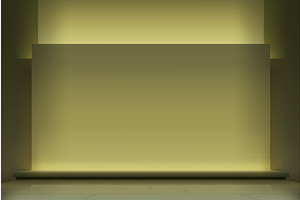a stage background with yellow light, an Object Illustration by IfH