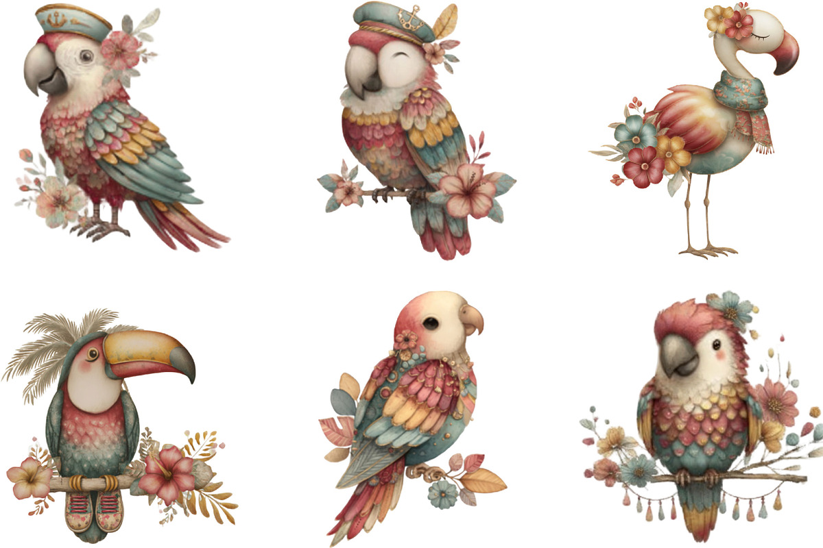 Whimsical Summer Tropical Bird, an Illustration by Designking (Photo 4 of 5)