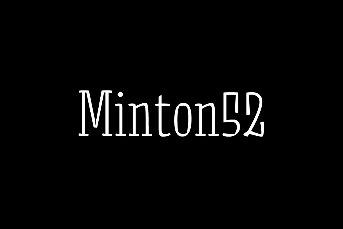 Minton52 font, a Serif Font by Yury Veselov (Photo 1 of 9)