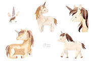 UNICORN clipart. Watercolor, an Animal Illustration by OlliArtDesign (Thumbnail 2 of 5)