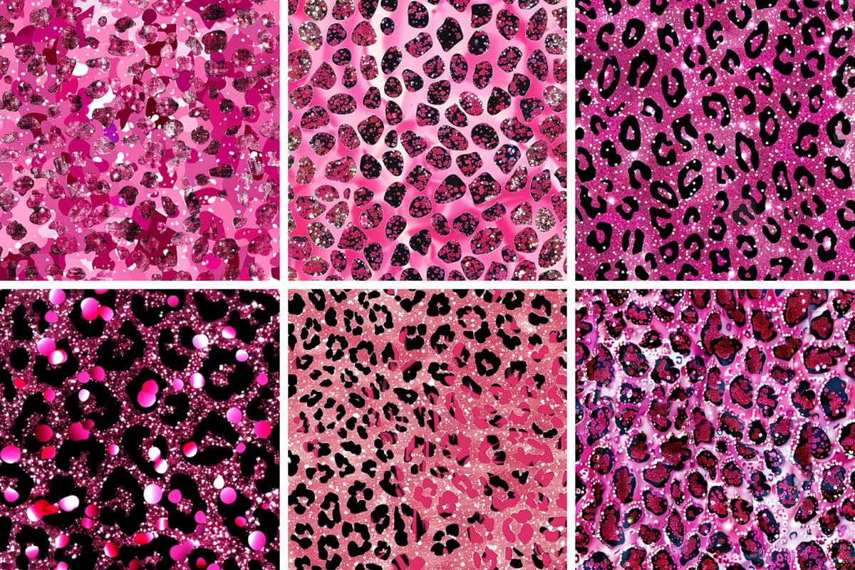 Pink Glitter Leopard Spots Patterns, a Pattern Graphic by PrintablesByFranklyn (Photo 2 of 4)