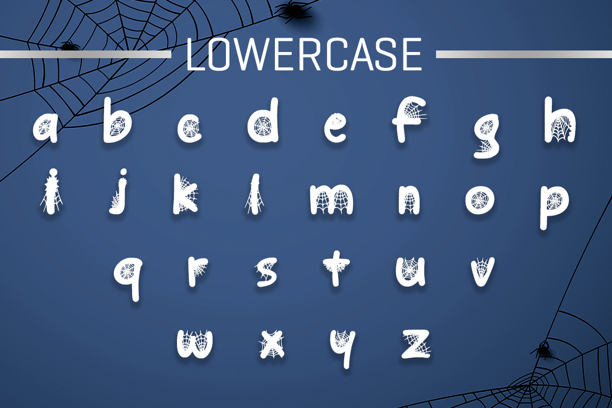 Black Spider Web, a Font by Actual Pixel (Photo 6 of 6)
