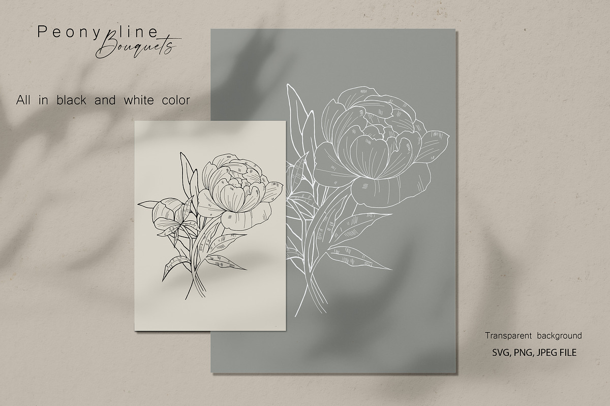 Peony Line Illustration - Flower Art, an Illustration by Ooh Lily (Photo 5 of 12)