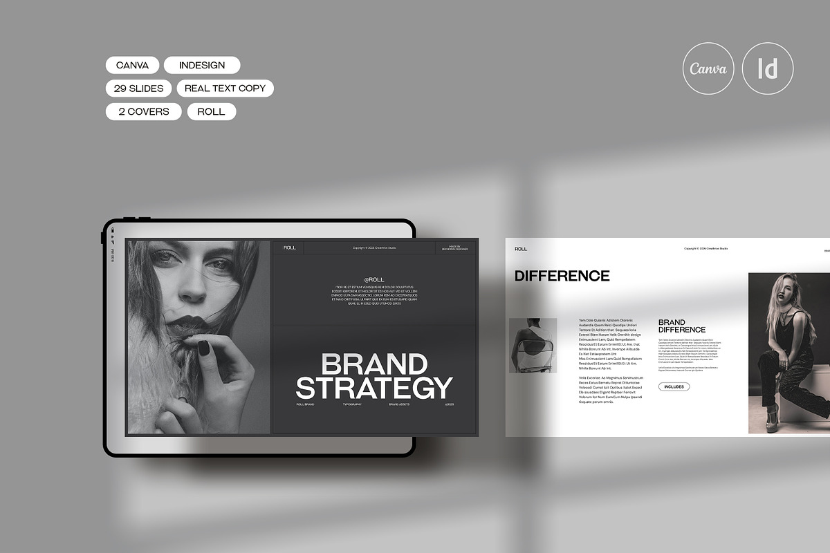 ROLL | Brand Strategy, a Presentation Template by creathrivestudio (Photo 5 of 13)