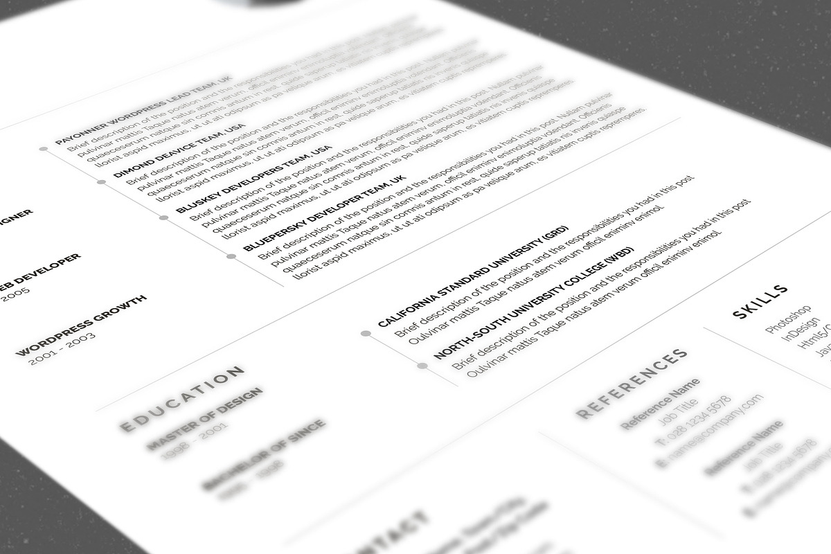 Resume Template / CV, a Resume Template by UX-group (Photo 5 of 5)