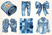 Vintage Denim Sublimation Clipart, an Illustration by Dream Creation (Thumbnail 5 of 6)