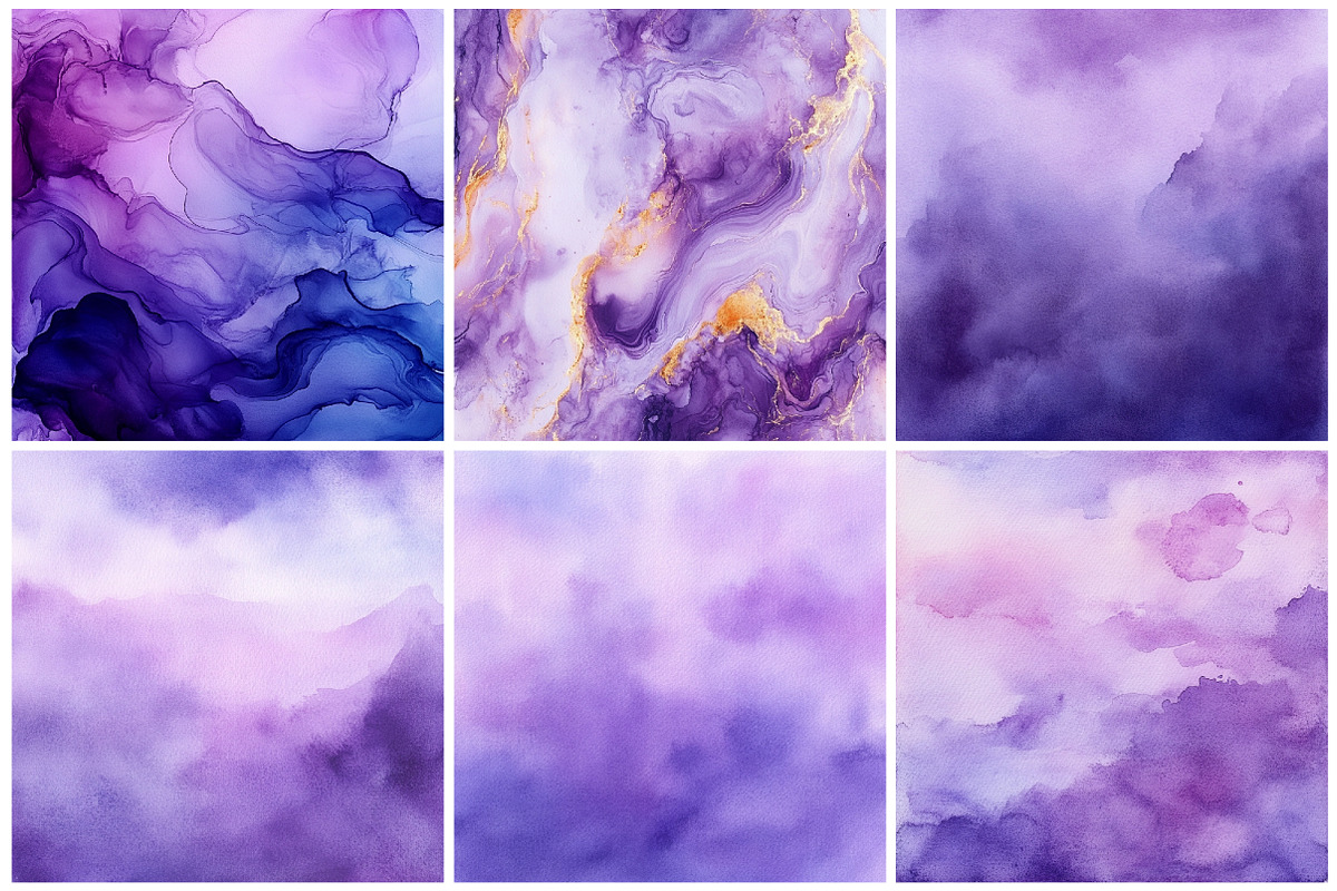 Purple Amethyst Watercolor Texture, a Texture Graphic by CitraGraphics (Photo 2 of 7)