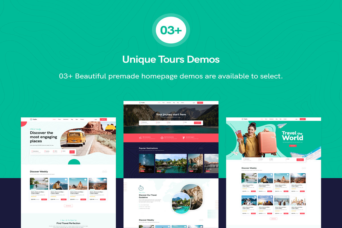Tripgo - Modern & Creative Tour Book, an UI Kit Template by Lumina_ui_ux202 (Photo 2 of 8)