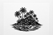 50 Tropical Palm Island Silhouette, an Empty State Illustration by Amazin_art (Thumbnail 18 of 41)