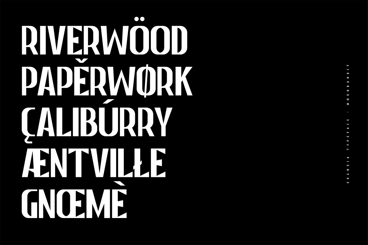 Ergo - Bold All caps grotesque, a Sans Serif Font by MoonBandit (Photo 3 of 6)