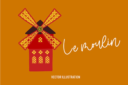 Moulin Rouge vector illustration