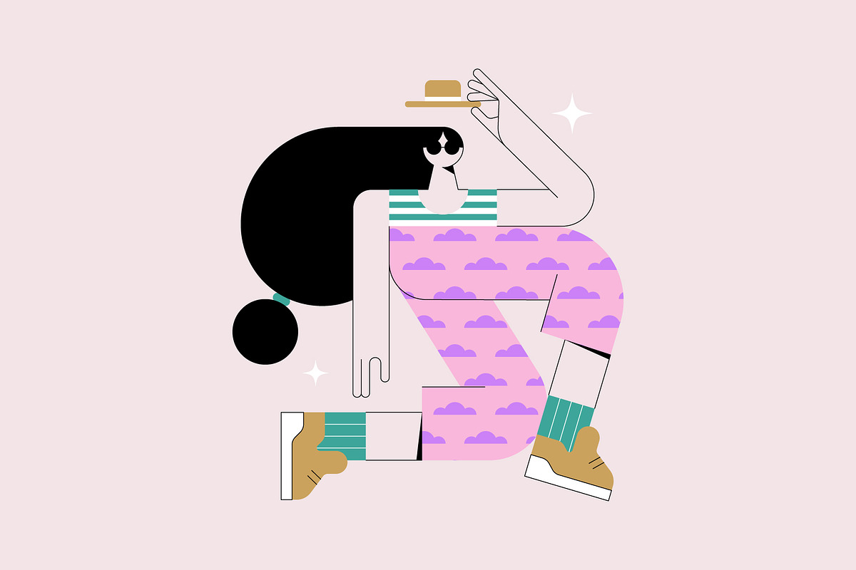 Playful Pastel Vector Characters, a Person Illustration by Léo Alexandre (Photo 14 of 15)