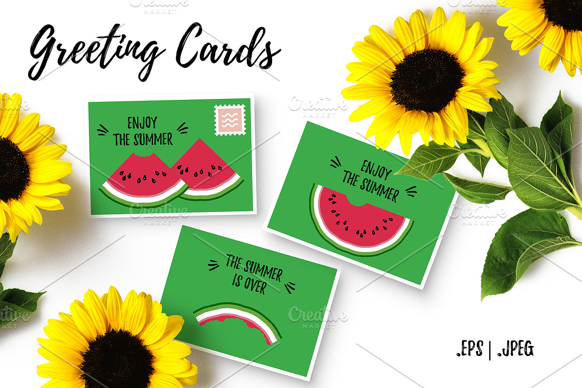 Watermelon patterns & more, a Background Graphic by NKTN graphics (Photo 3 of 7)