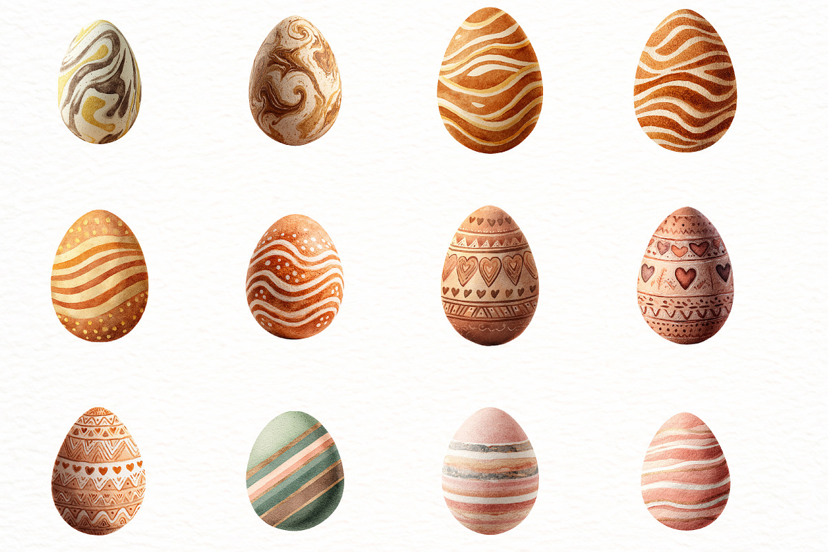 Watercolor Easter egg clipart, an Illustration by Designworld (Photo 3 of 5)