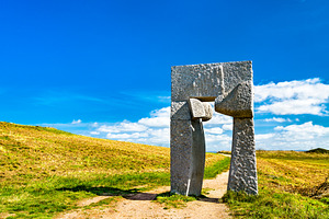 Sculpture at the Tower of Hercules i, an Architecture Photo by Leonid Andronov