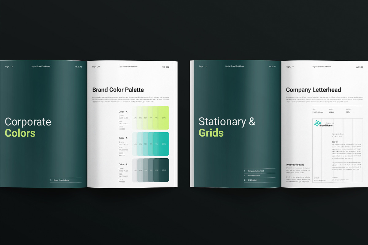 Digital Brand Guidelines Template, a Brochure Template by E-Type (Photo 5 of 7)