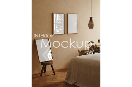 Frame mockup in home interior, a Household Mockup by Artjafara