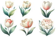 Whimsical Tulips Spring Flower Cli, an Illustration by Designworld (Thumbnail 3 of 4)