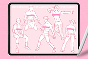 Procreate Male pose anatomy brushes, a Brush Add-On by Revabrush (Thumbnail 4 of 4)