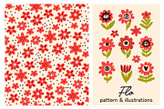 FLO, a Decorative Illustration by Nastya Tkachova (Thumbnail 1 of 3)