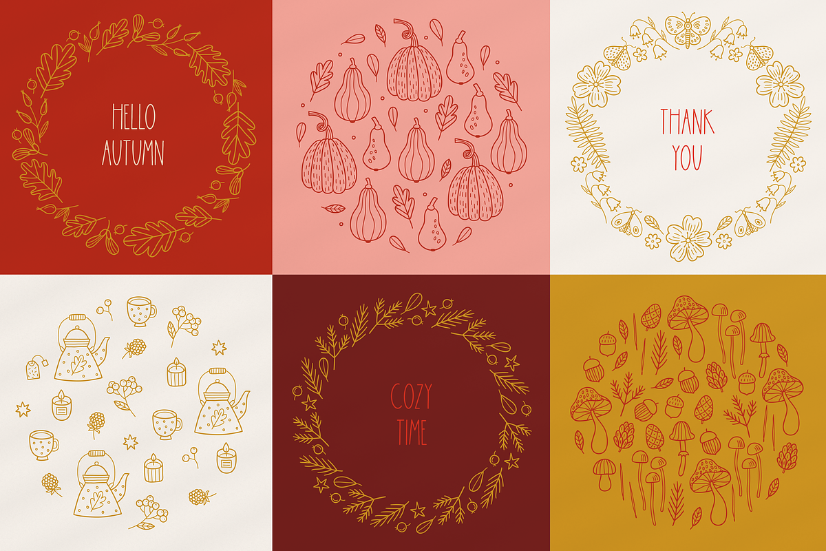 Autumn Charm Kit, a Seasonal Illustration by miumiu (Photo 11 of 15)