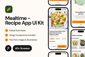 Mealtime - Recipe App UI Kit Figma