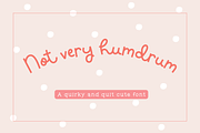 Not Very Humdrum a Quirky & Cute Fon, a Script Font by Sofia Skoog (Thumbnail 1 of 9)