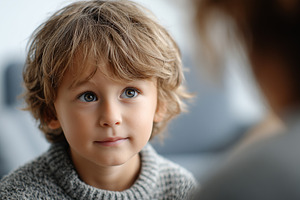 Cute little boy with big blue eyes, a Health & Medical Photo by MistyDay