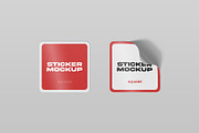 Square Sticker Mockups, a Product Mockup by MahmoudWally (Thumbnail 4 of 5)