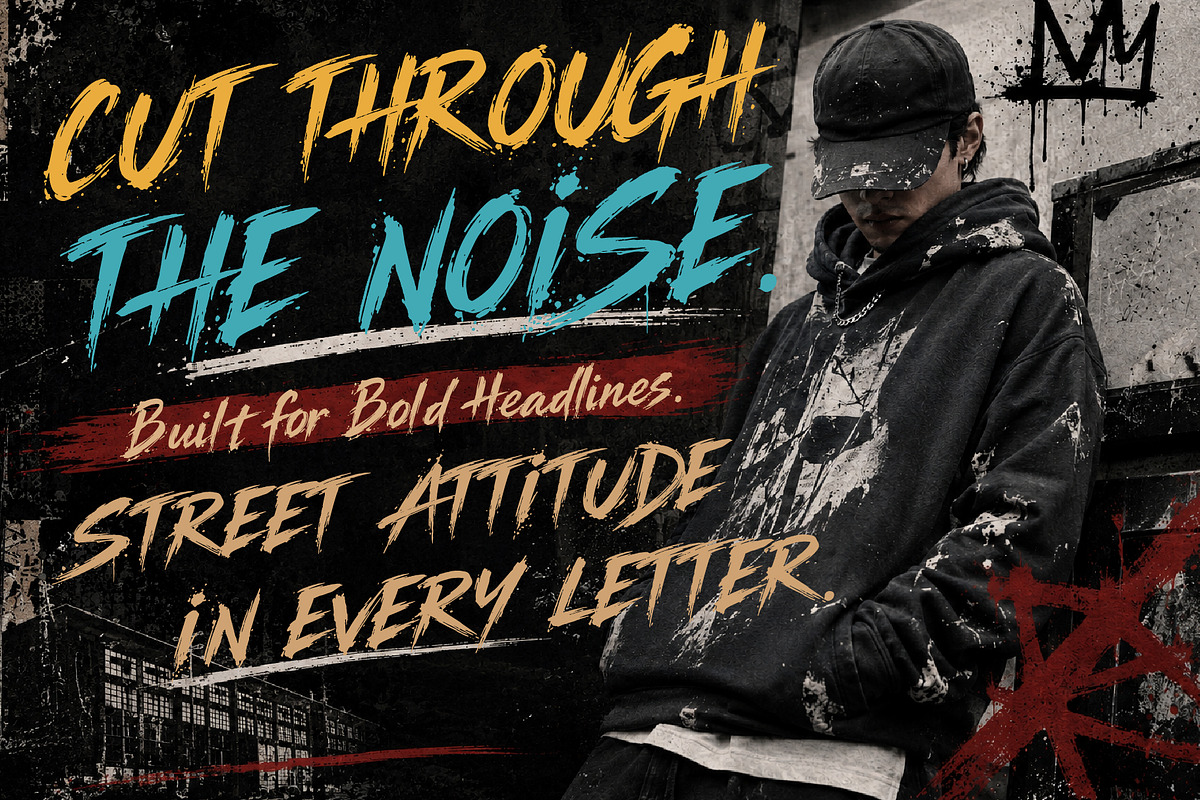 RawBlade - Grunge Display Typeface, a Handwritten Font by HypeWorksCo (Photo 4 of 10)