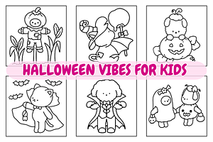 Halloween Vibes Coloring Book, a Seasonal Illustration by Coco Bloom