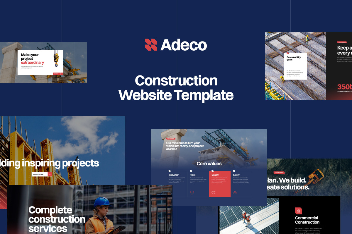 Adeco - Construction WordPress Theme, a WordPress Template by Opal Wordpress Theme (Photo 1 of 6)