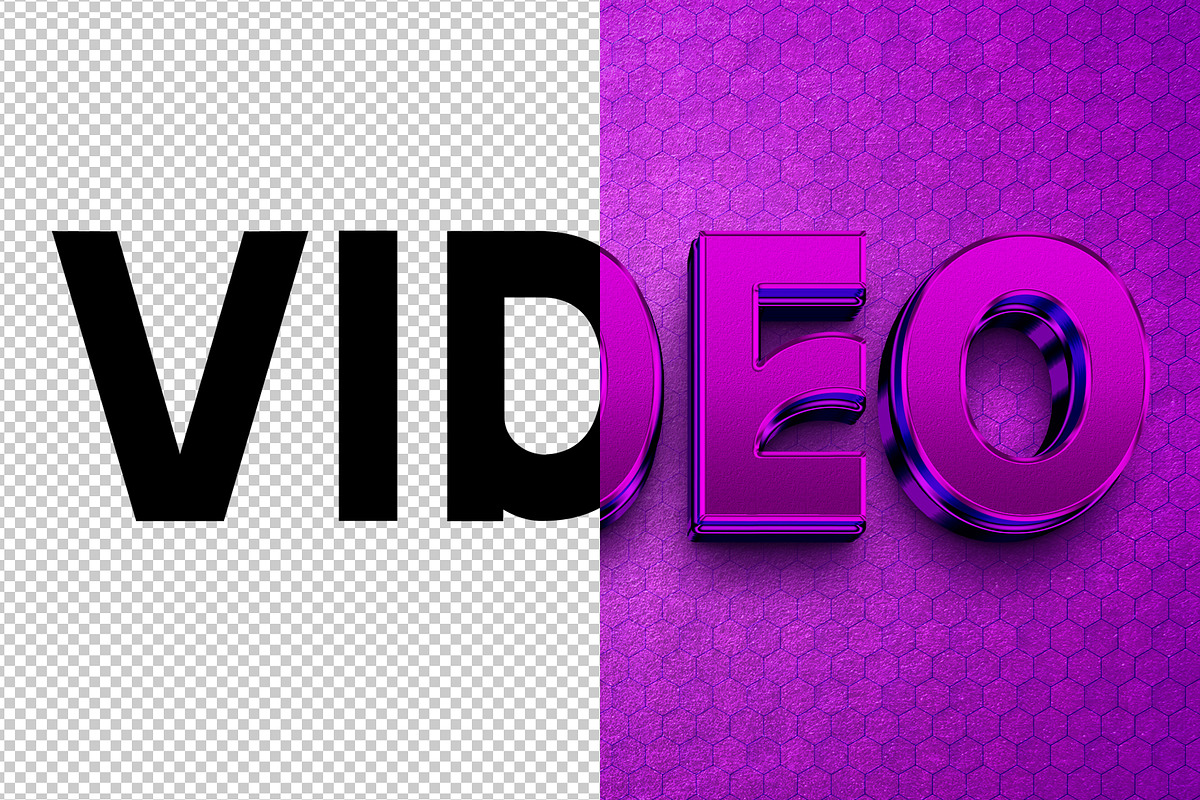 Video 3D editable text effect, a Layer Style Add-On by Hello Muh (Photo 2 of 2)