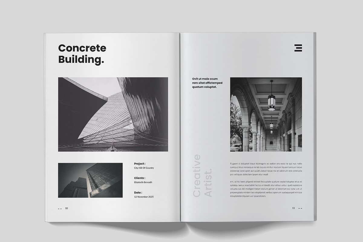 Architecture Portfolio Template, a Brochure Template by Spark_Creative (Photo 6 of 9)