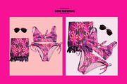 Female Beachwear Scene Mockup, an Apparel Mockup by Designertale (Thumbnail 3 of 7)