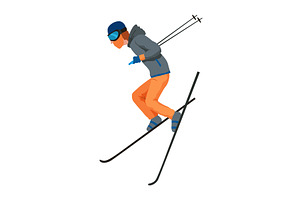 Skier, icon. Sportsman doing, a Sport Illustration by Things for designers