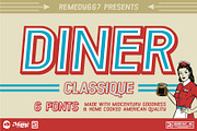 Diner Classique Retro Font, a Font by Remedy667 (Thumbnail 1 of 6)